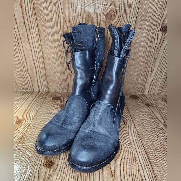 Elegant Charcoal Ankle Boots - Picture 2 of 13